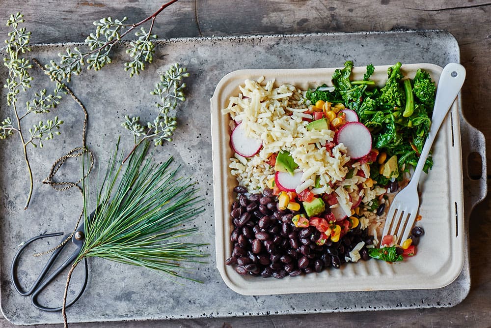 Broccoli Rabe Burrito Bowls with Brown Rice